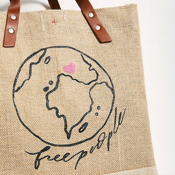 New Free People Apolis reusable tote bag market os - Picture 4 of 16